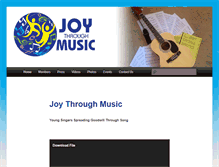 Tablet Screenshot of joythroughmusic.org